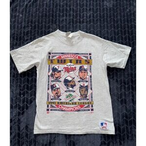 Vintage Minnesota Twins World Series Champions 1991 Caricature T-Shirt Mens Sz L